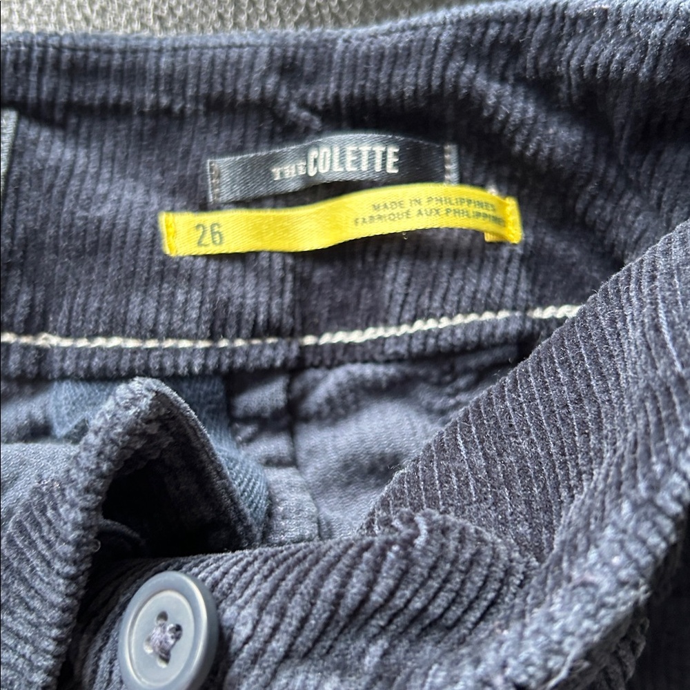 Maeve Corduroy Navy Wide-Leg Pants - Picture 10 of 12